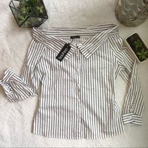 Striped Bardot Blouse